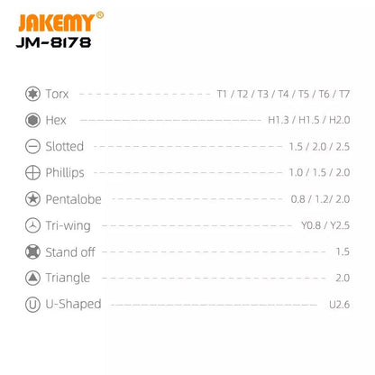 JAKEMY JM - 8178 Schraubendreher - Set (26 in 1) - Handyschmiede - saar